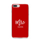 Mrs Custom iPhone 8 Plus Bumper Case on Silver iPhone