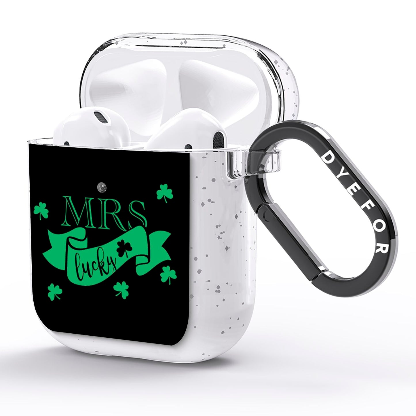 Mrs Lucky AirPods Glitter Case Side Image