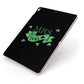 Mrs Lucky Apple iPad Case on Rose Gold iPad Side View