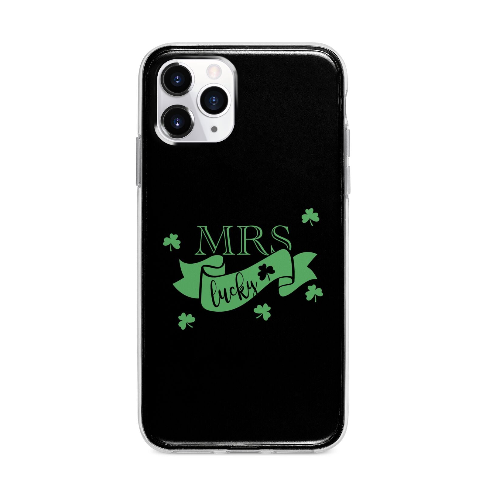 Mrs Lucky Apple iPhone 11 Pro Max in Silver with Bumper Case