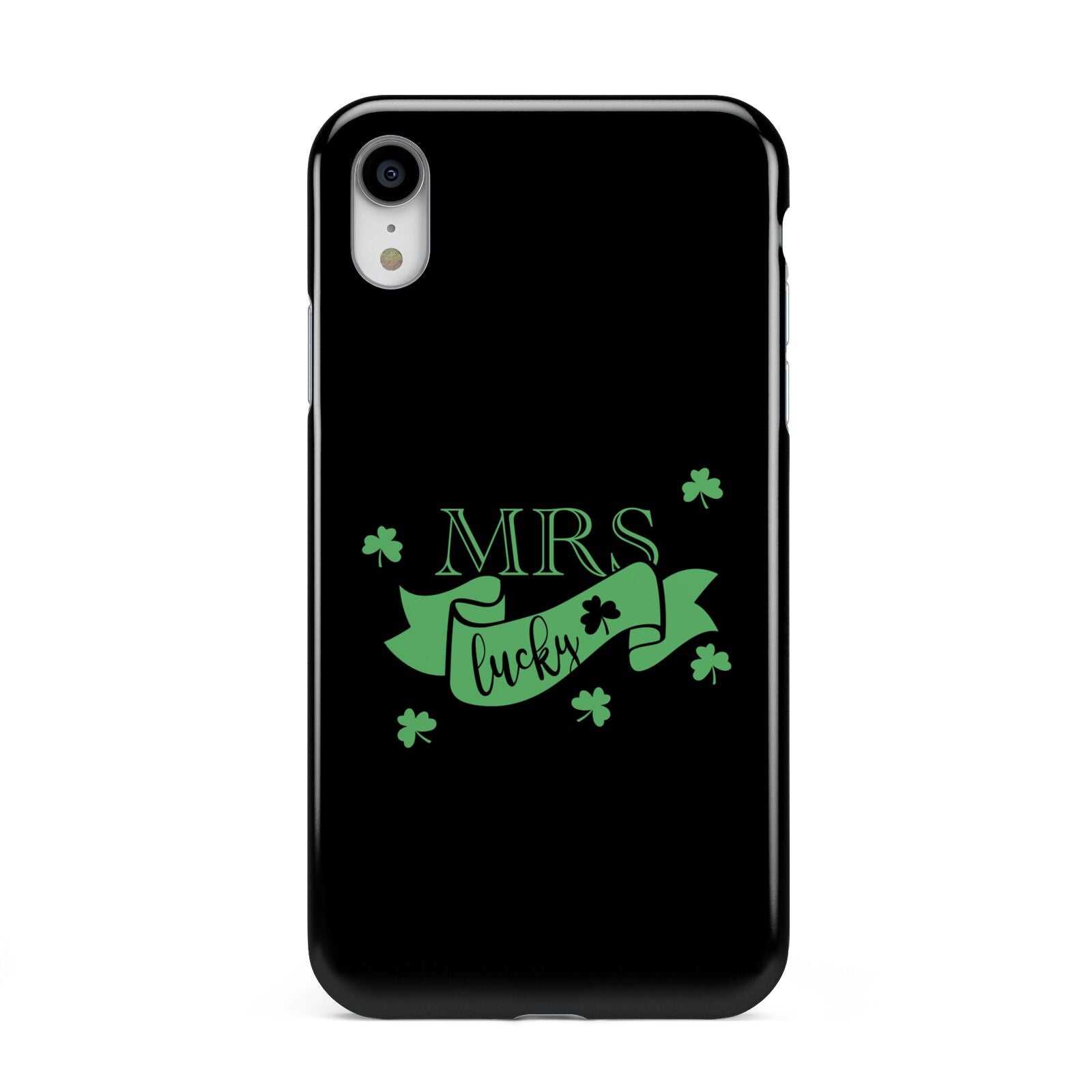 Mrs Lucky Apple iPhone XR White 3D Tough Case