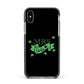 Mrs Lucky Apple iPhone Xs Impact Case Black Edge on Silver Phone
