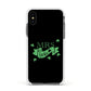 Mrs Lucky Apple iPhone Xs Impact Case White Edge on Black Phone