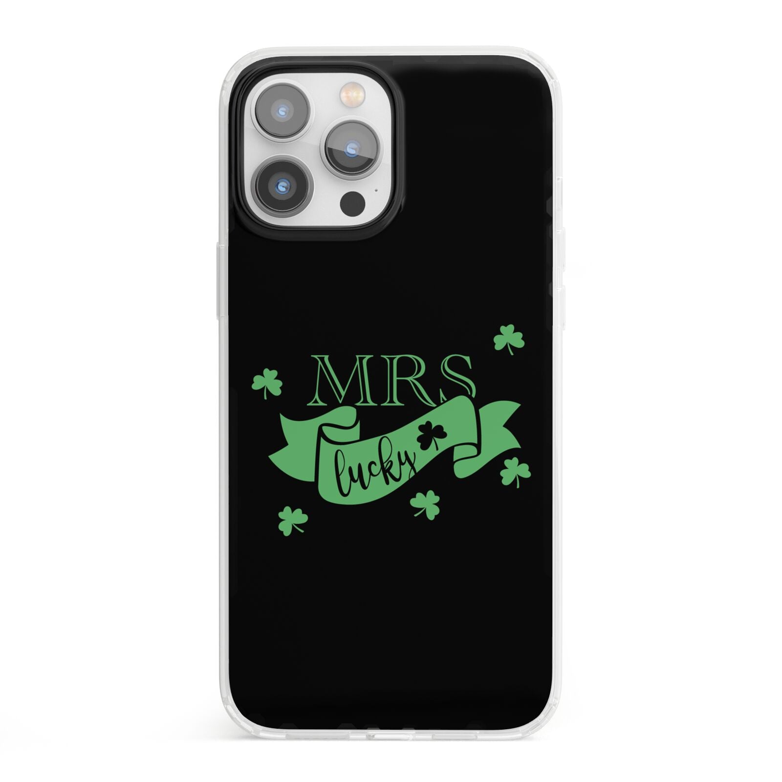 Mrs Lucky iPhone 13 Pro Max Clear Bumper Case
