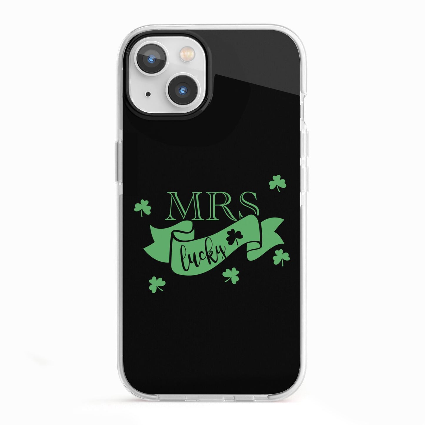 Mrs Lucky iPhone 13 TPU Impact Case with White Edges
