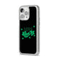 Mrs Lucky iPhone 14 Pro Max Glitter Tough Case Silver Angled Image