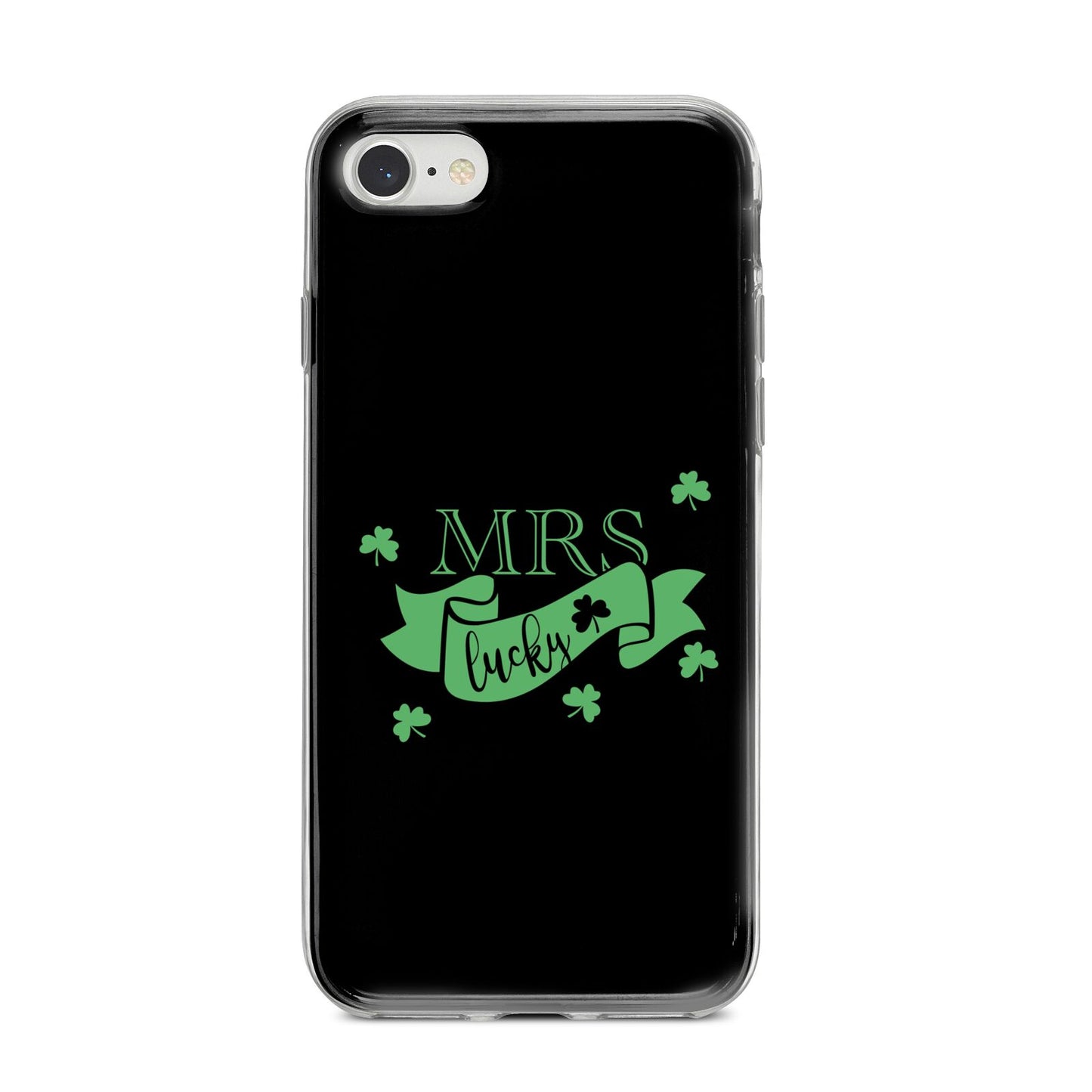 Mrs Lucky iPhone 8 Bumper Case on Silver iPhone