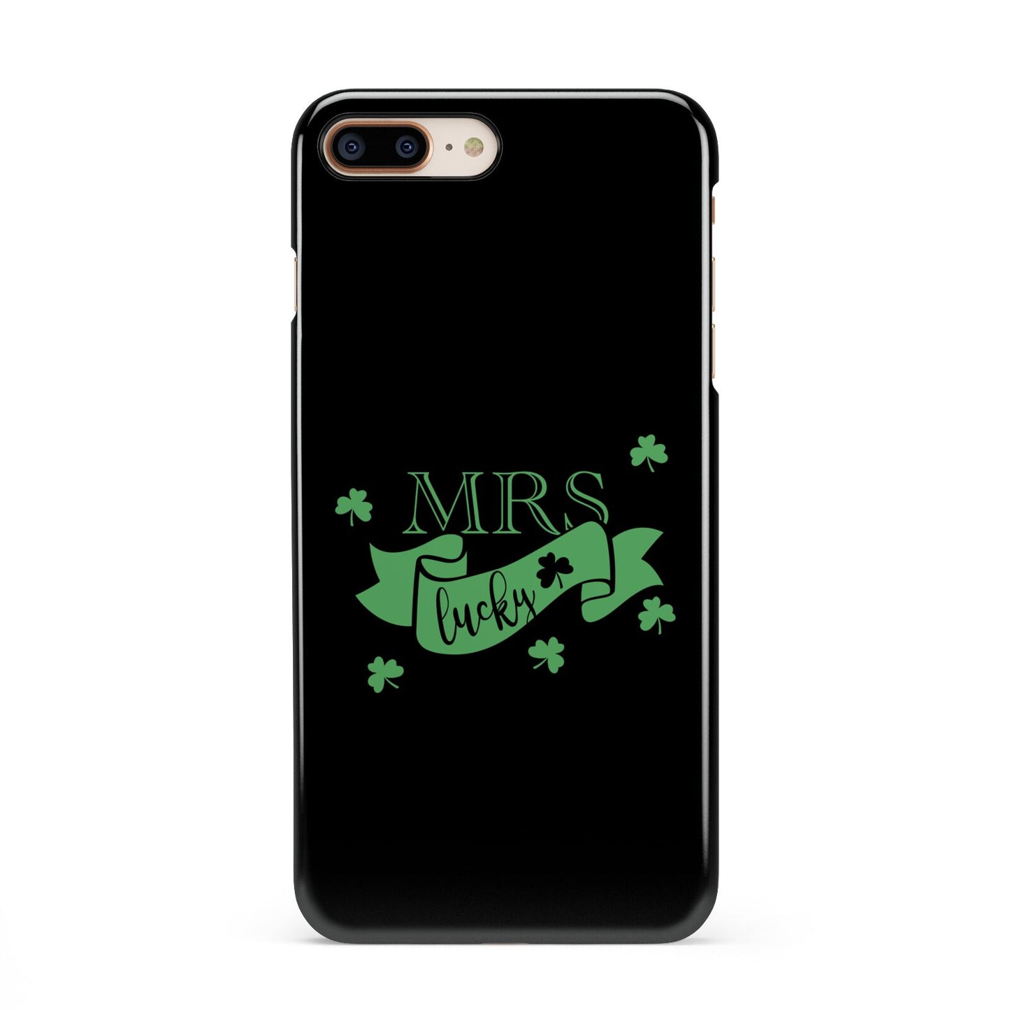 Mrs Lucky iPhone 8 Plus 3D Snap Case on Gold Phone