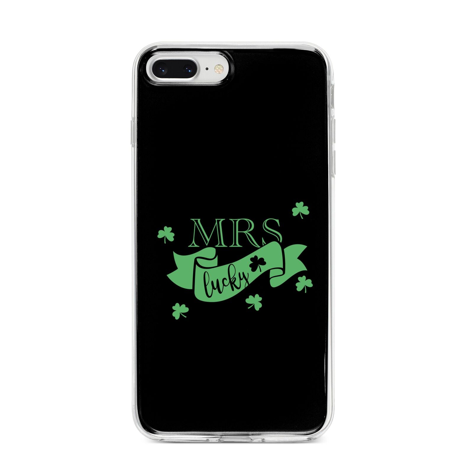 Mrs Lucky iPhone 8 Plus Bumper Case on Silver iPhone