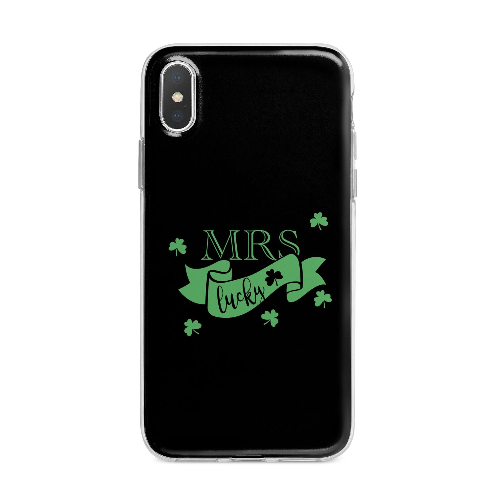 Mrs Lucky iPhone X Bumper Case on Silver iPhone Alternative Image 1