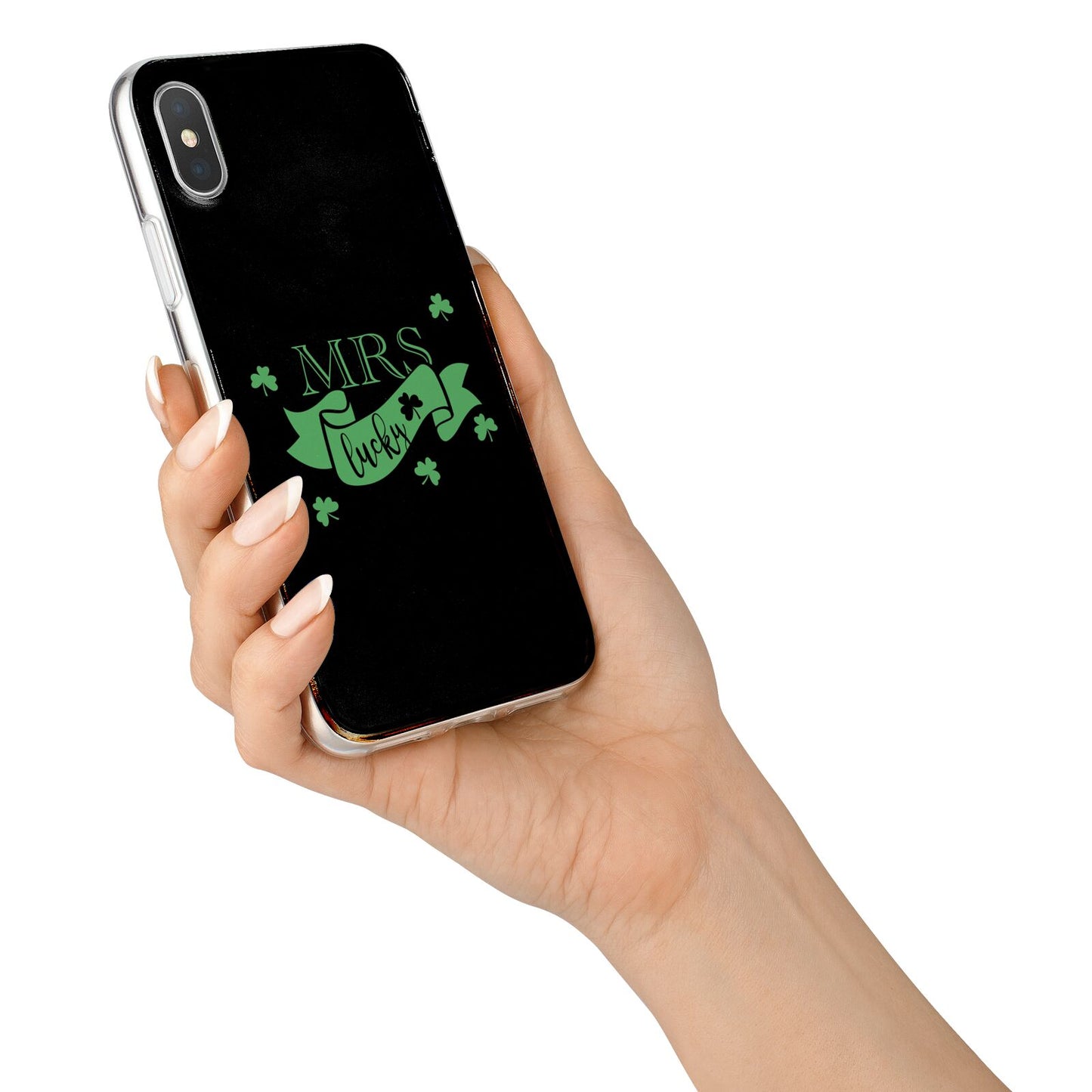 Mrs Lucky iPhone X Bumper Case on Silver iPhone Alternative Image 2