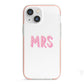 Mrs iPhone 13 Mini TPU Impact Case with Pink Edges