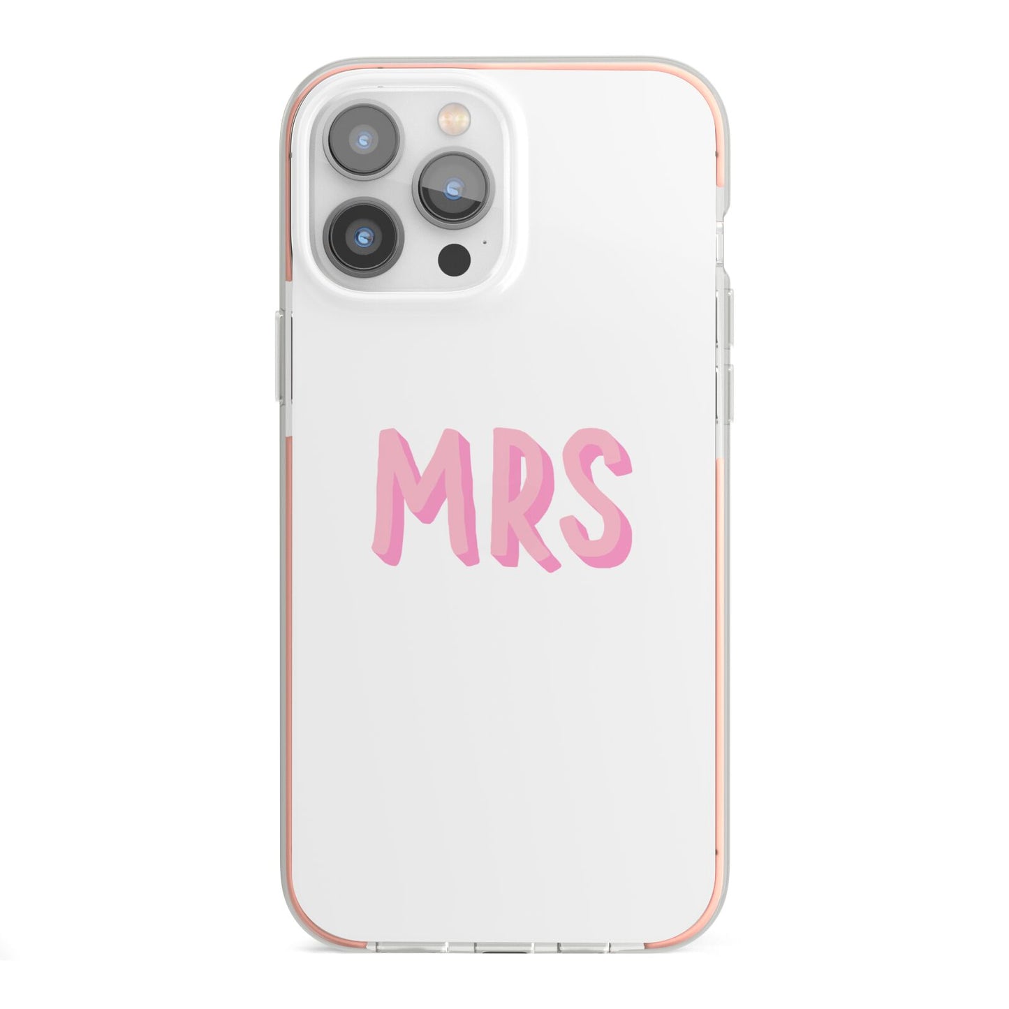 Mrs iPhone 13 Pro Max TPU Impact Case with Pink Edges