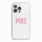 Mrs iPhone 13 Pro TPU Impact Case with Pink Edges