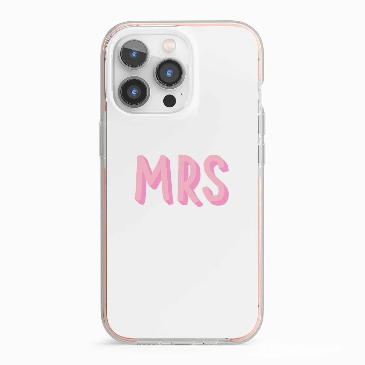 Mrs iPhone 13 Pro TPU Impact Case with Pink Edges