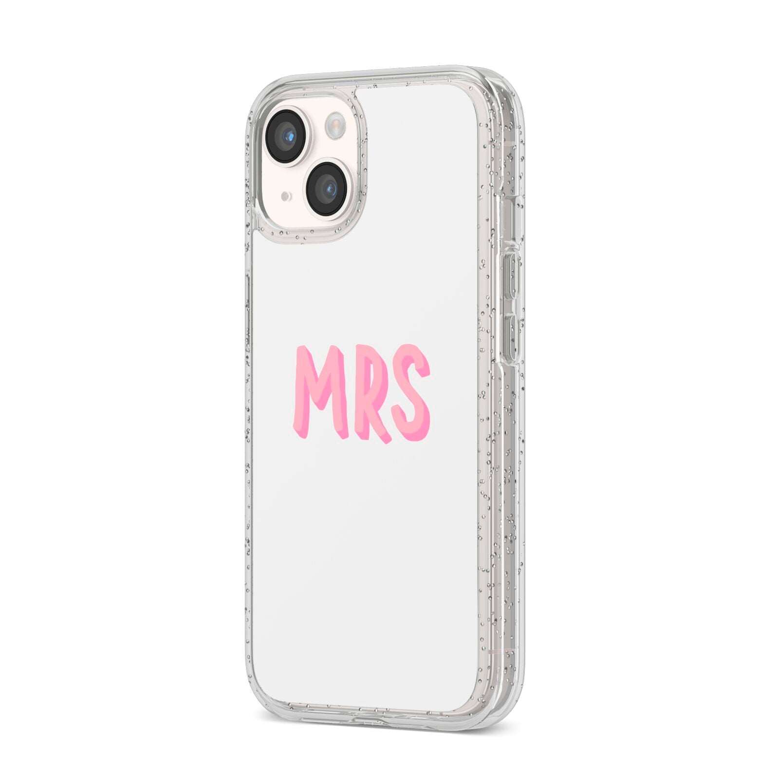 Mrs iPhone 14 Glitter Tough Case Starlight Angled Image