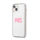 Mrs iPhone 14 Plus Clear Tough Case Starlight Angled Image