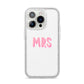 Mrs iPhone 14 Pro Glitter Tough Case Silver