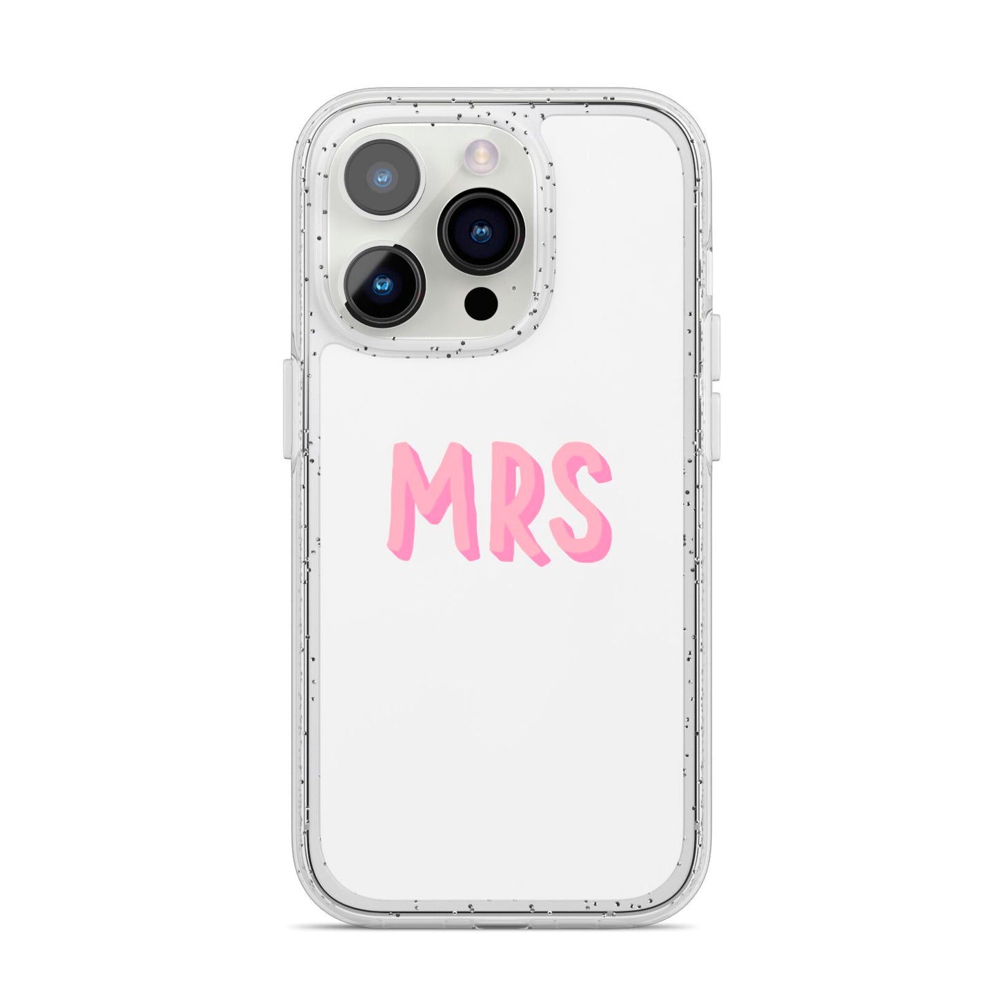 Mrs iPhone 14 Pro Glitter Tough Case Silver
