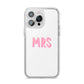 Mrs iPhone 14 Pro Max Clear Tough Case Silver