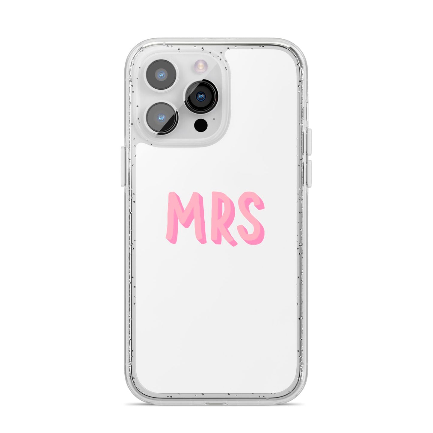 Mrs iPhone 14 Pro Max Glitter Tough Case Silver