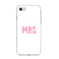Mrs iPhone 8 Bumper Case on Silver iPhone