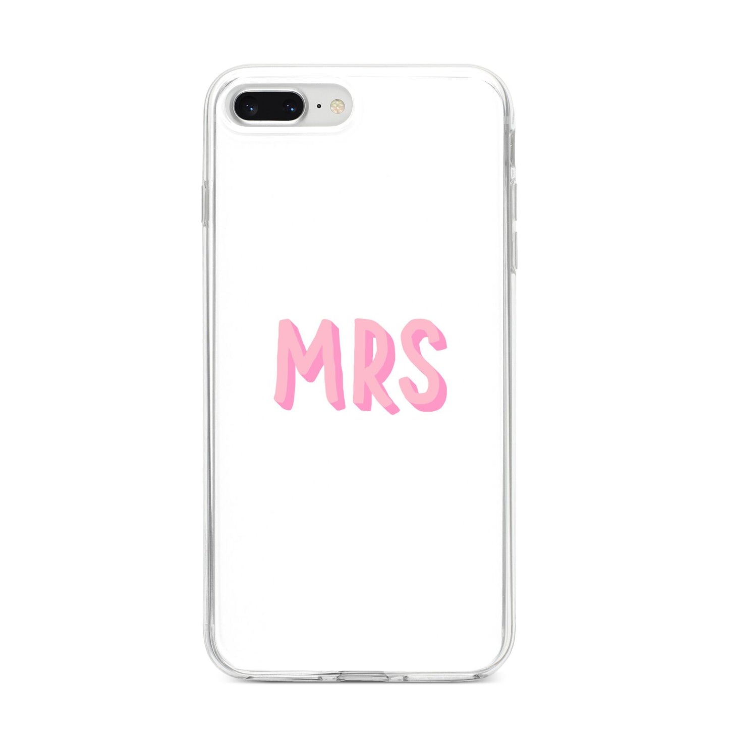 Mrs iPhone 8 Plus Bumper Case on Silver iPhone