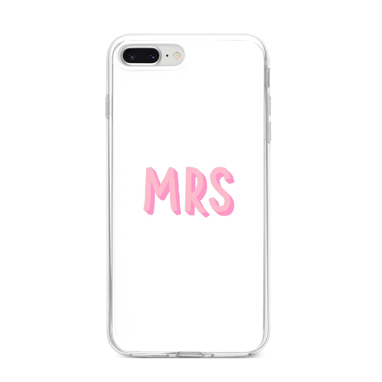Mrs iPhone 8 Plus Bumper Case on Silver iPhone