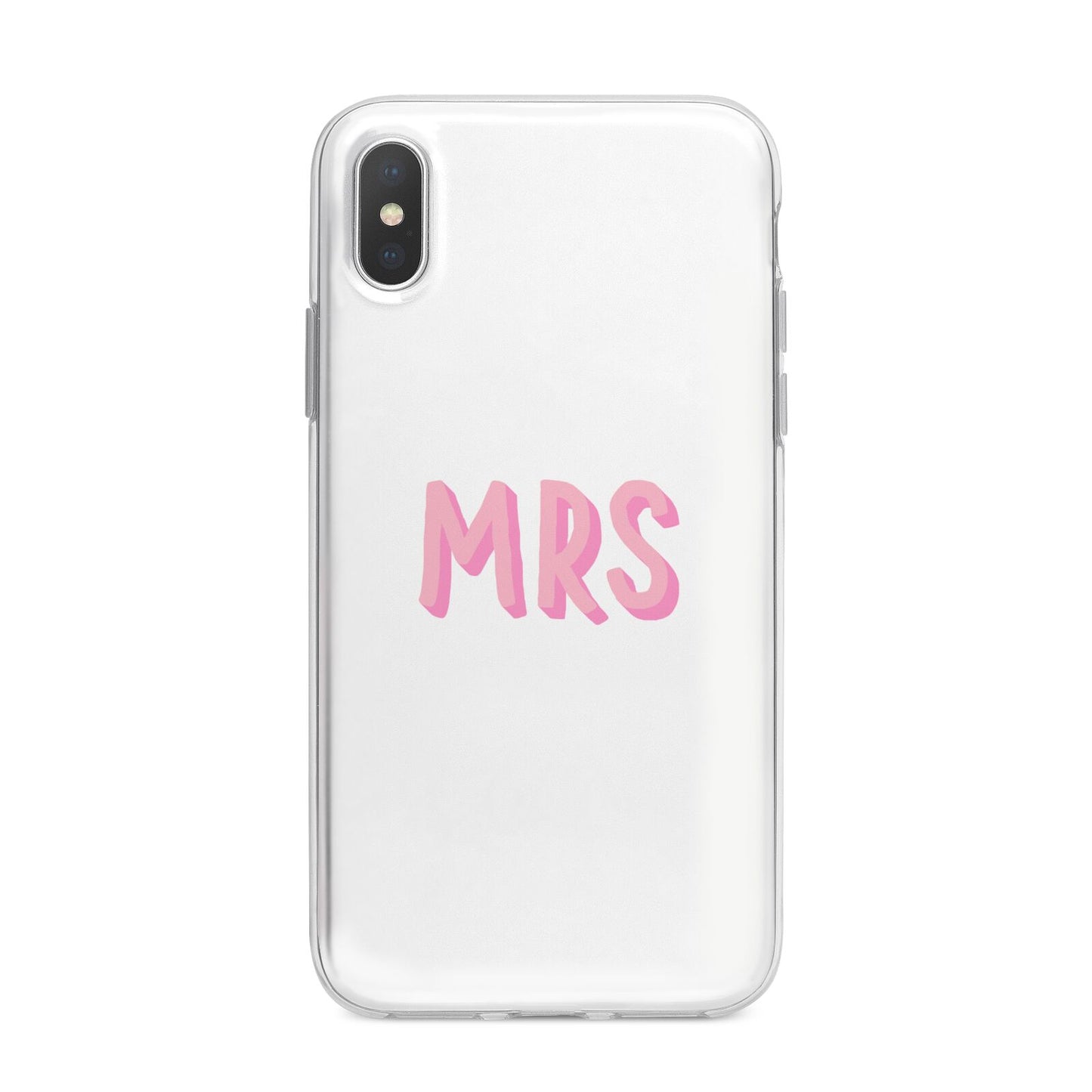 Mrs iPhone X Bumper Case on Silver iPhone Alternative Image 1