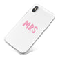 Mrs iPhone X Bumper Case on Silver iPhone