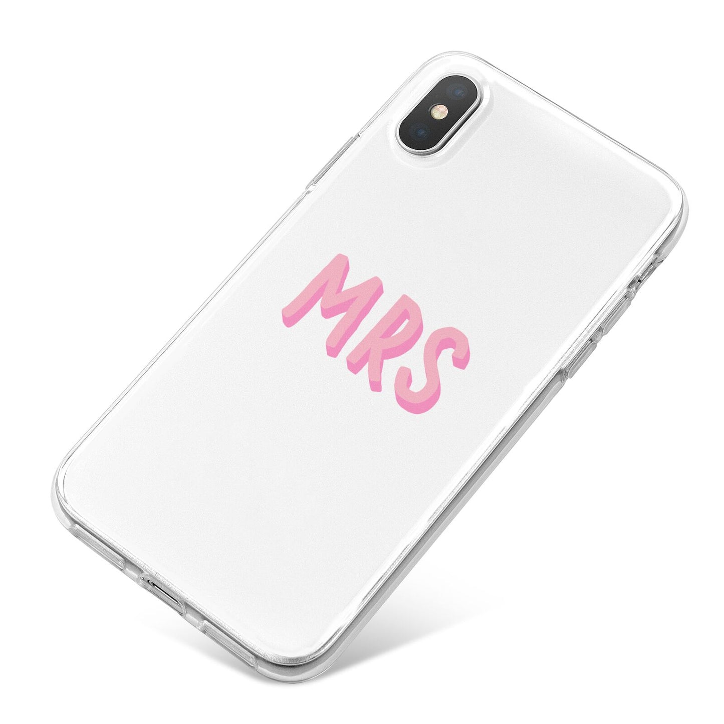 Mrs iPhone X Bumper Case on Silver iPhone