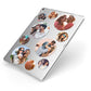 Multi Circular Photo Collage Upload Apple iPad Case on Silver iPad Side View