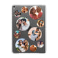 Multi Circular Photo Collage Upload Apple iPad Grey Case