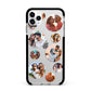 Multi Circular Photo Collage Upload Apple iPhone 11 Pro Max in Silver with Black Impact Case
