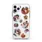 Multi Circular Photo Collage Upload Apple iPhone 11 Pro in Silver with White Impact Case