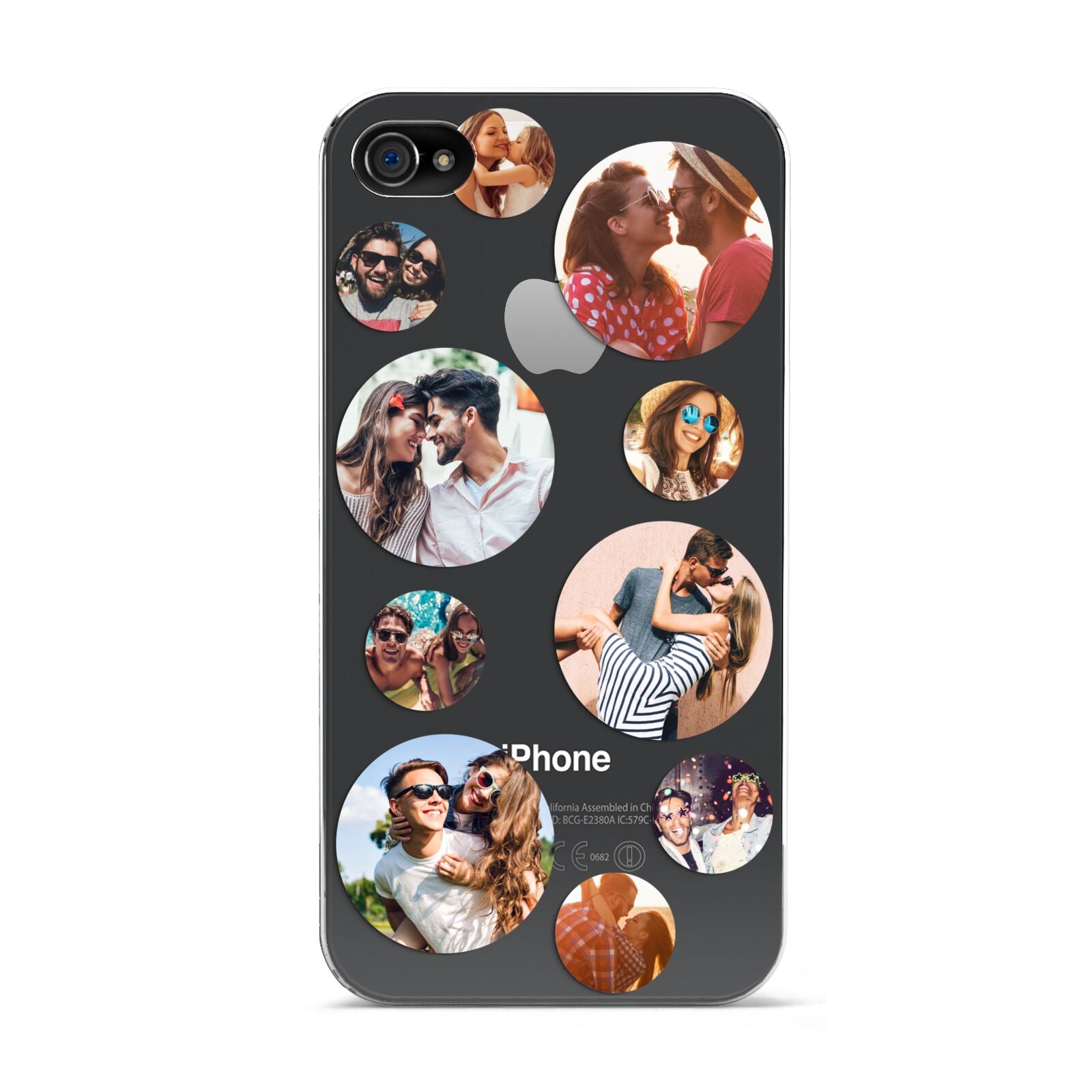 Multi Circular Photo Collage Upload Apple iPhone 4s Case
