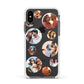 Multi Circular Photo Collage Upload Apple iPhone Xs Impact Case White Edge on Black Phone