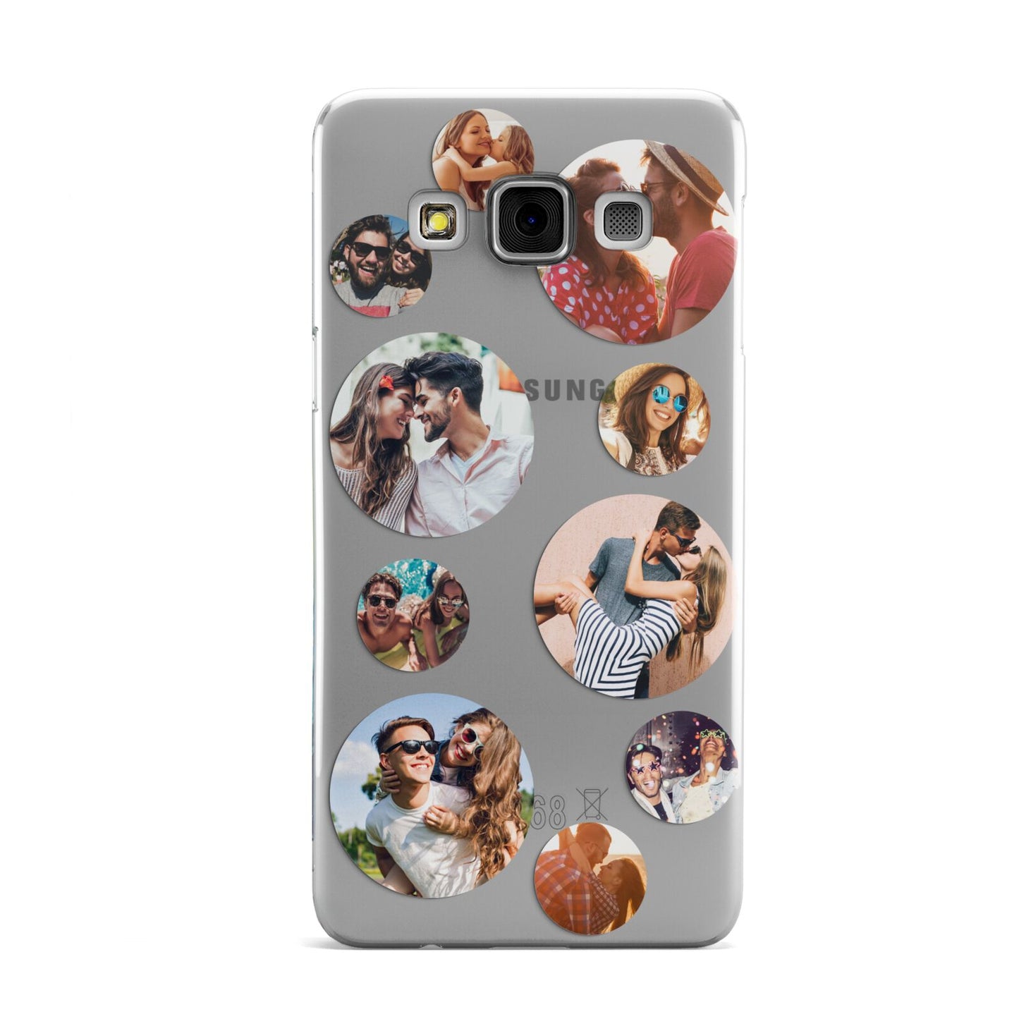 Multi Circular Photo Collage Upload Samsung Galaxy A3 Case