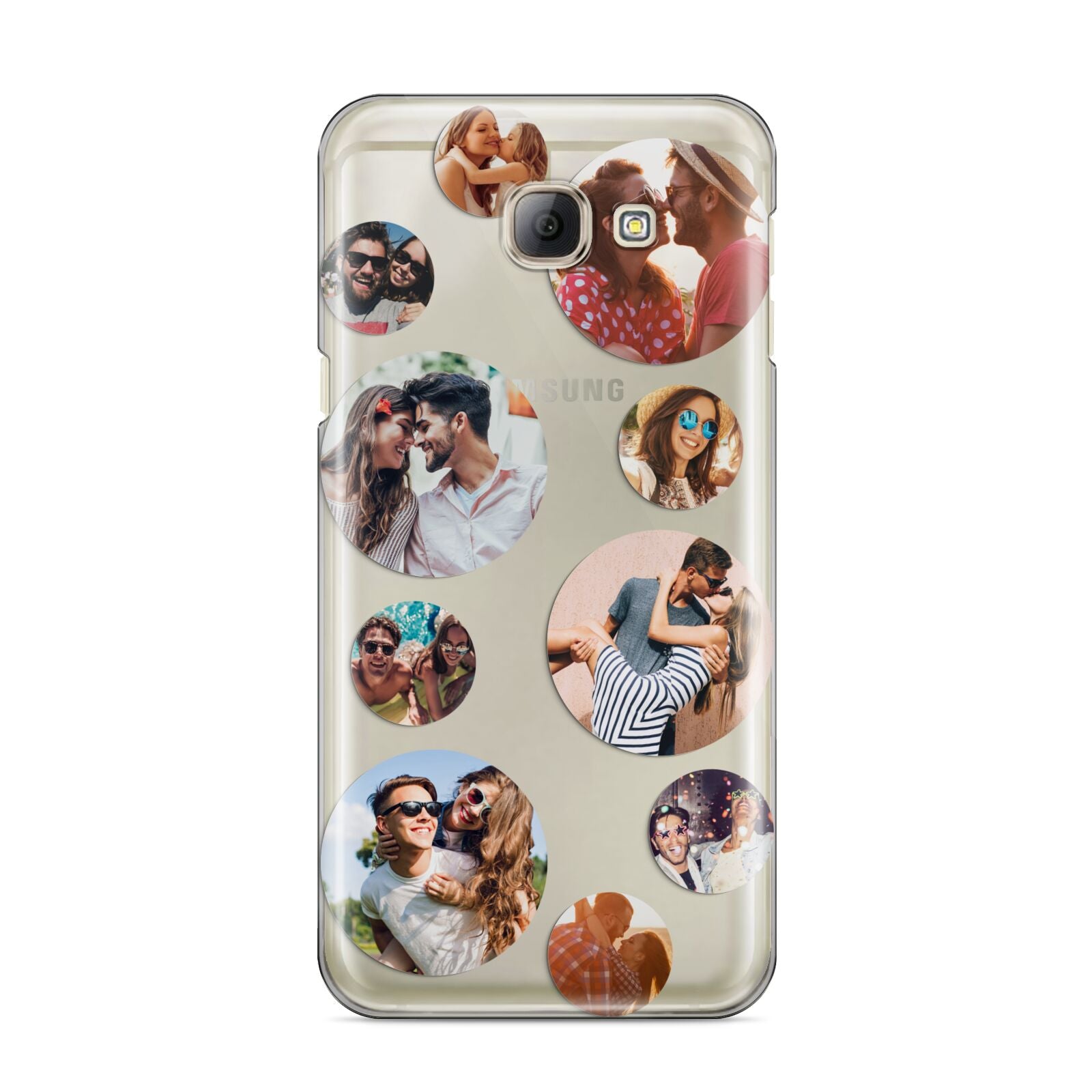Multi Circular Photo Collage Upload Samsung Galaxy A8 2016 Case