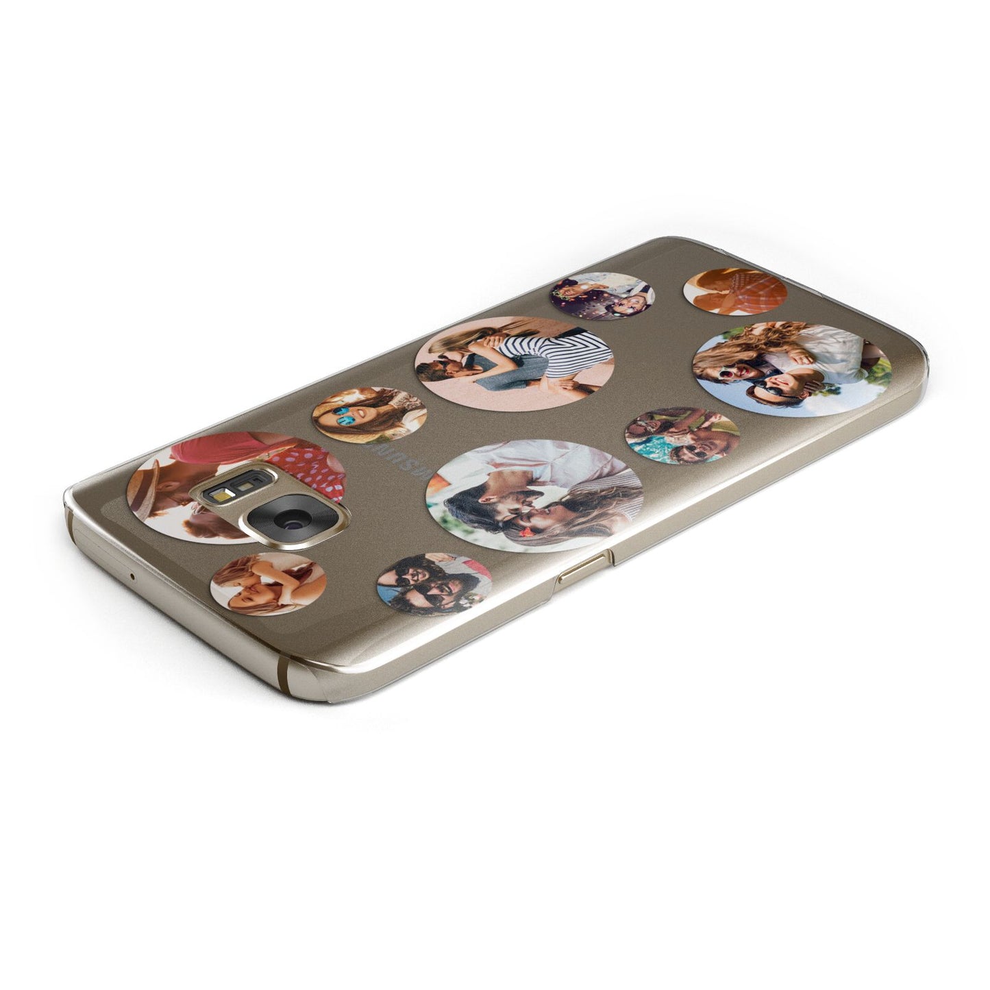 Multi Circular Photo Collage Upload Samsung Galaxy Case Top Cutout