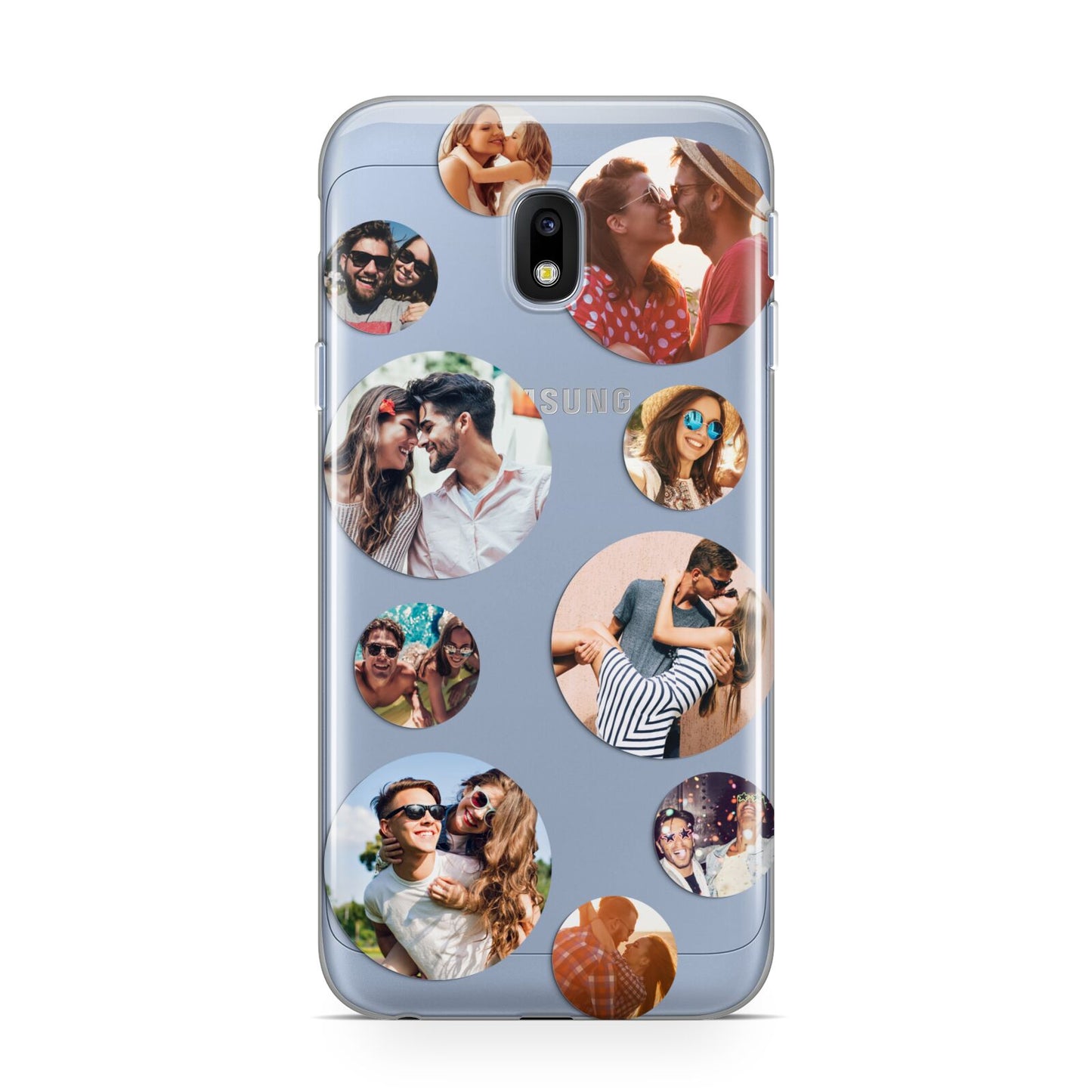 Multi Circular Photo Collage Upload Samsung Galaxy J3 2017 Case