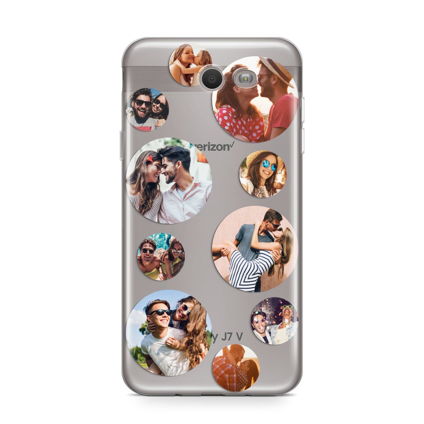 Multi Circular Photo Collage Upload Samsung Galaxy J7 2017 Case