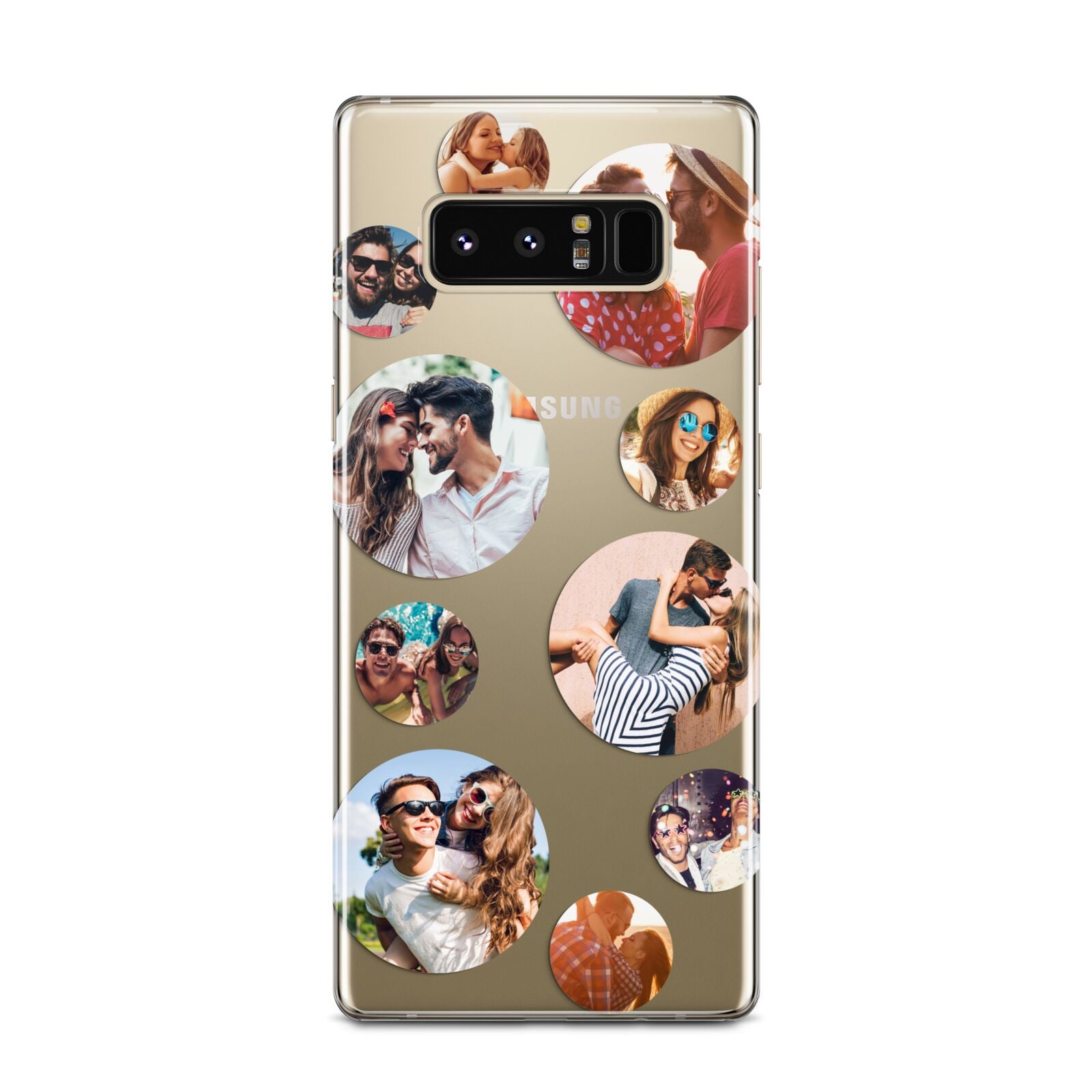 Multi Circular Photo Collage Upload Samsung Galaxy Note 8 Case