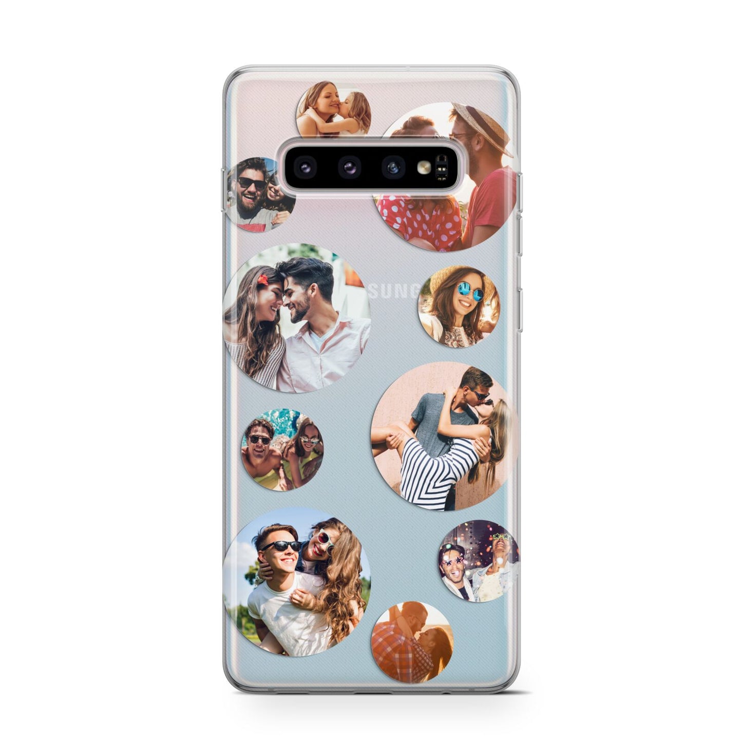 Multi Circular Photo Collage Upload Samsung Galaxy S10 Case
