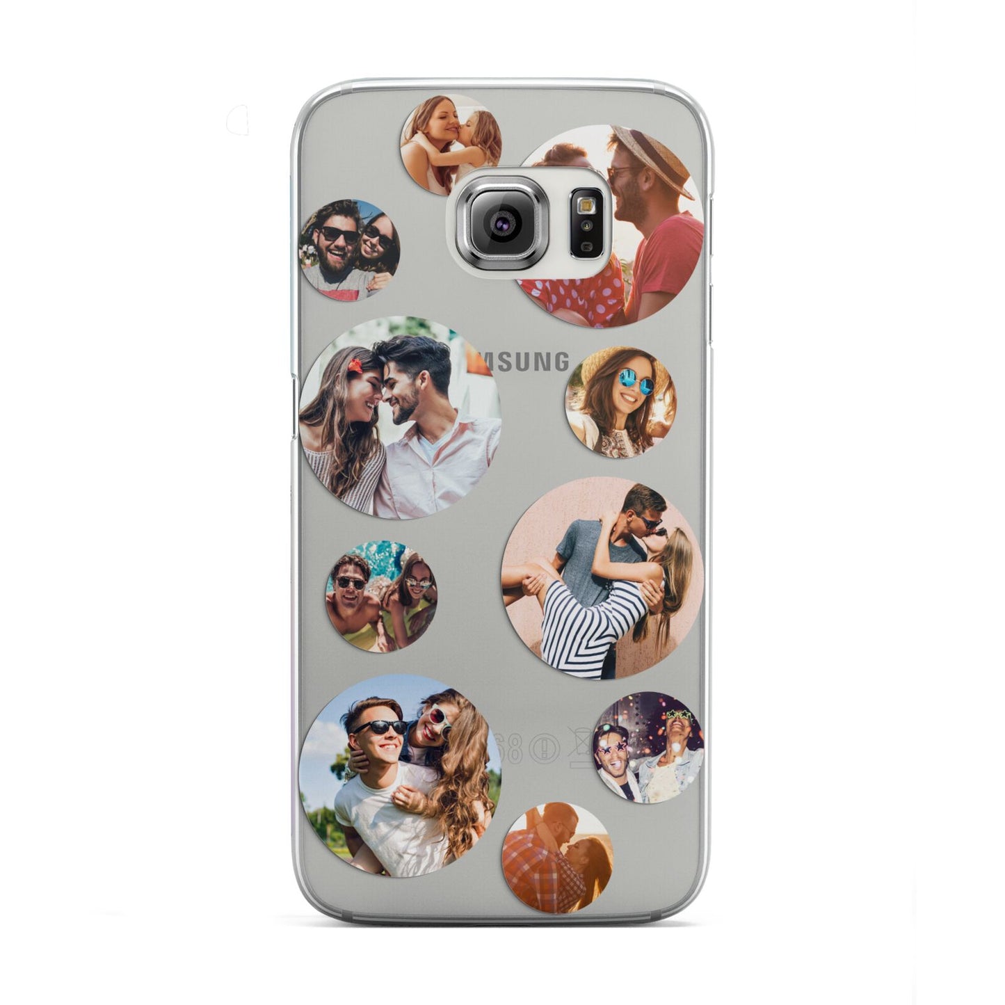 Multi Circular Photo Collage Upload Samsung Galaxy S6 Edge Case