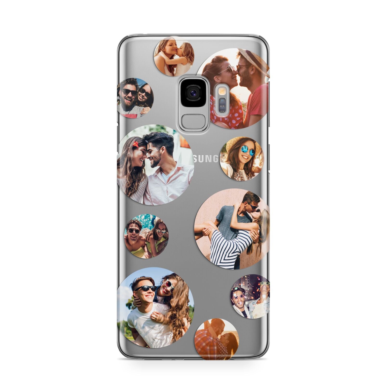 Multi Circular Photo Collage Upload Samsung Galaxy S9 Case