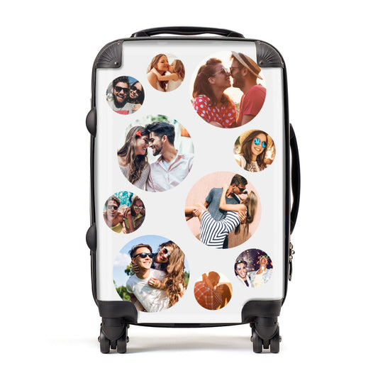 Multi Circular Photo Collage Upload Suitcase