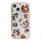Multi Circular Photo Collage Upload iPhone 13 Mini TPU Impact Case with Pink Edges