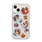 Multi Circular Photo Collage Upload iPhone 14 Glitter Tough Case Starlight