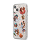 Multi Circular Photo Collage Upload iPhone 14 Plus Glitter Tough Case Starlight Angled Image